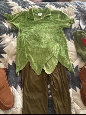 Disney Green Peter Pan Costume Shirt and Brown Pants